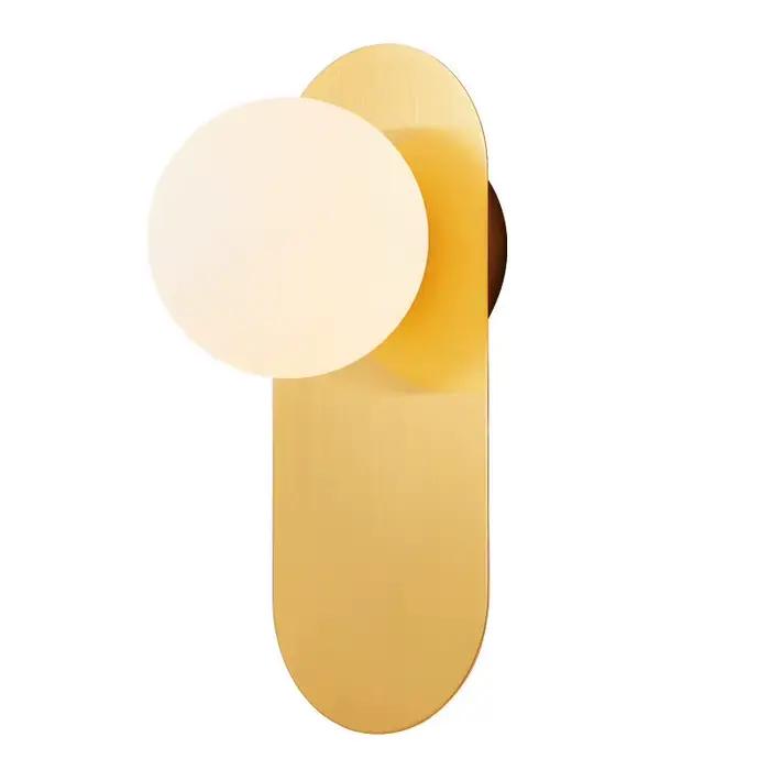 Lampes murales LED boule de verre d'intérieur de chevet avec ampoule pour chambre salon appliques