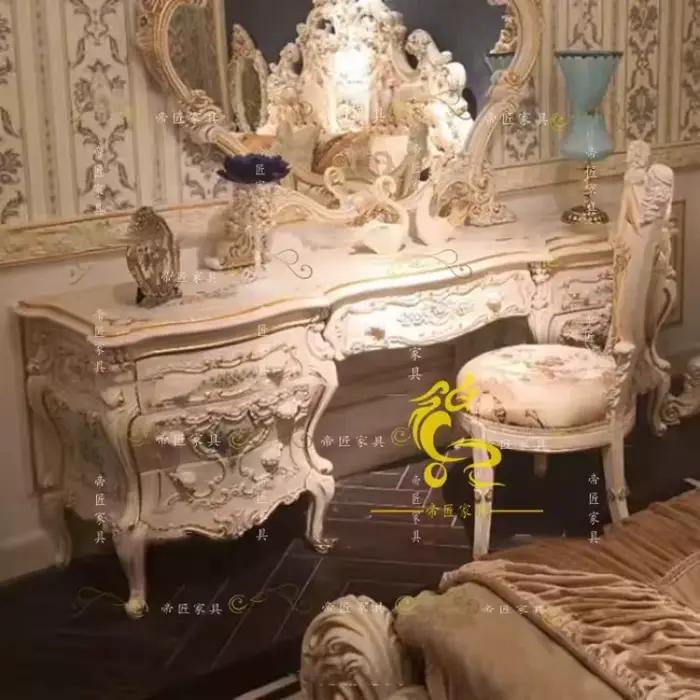 Chambre à coucher luxe coiffeuse filles esthétique nordique Vintage