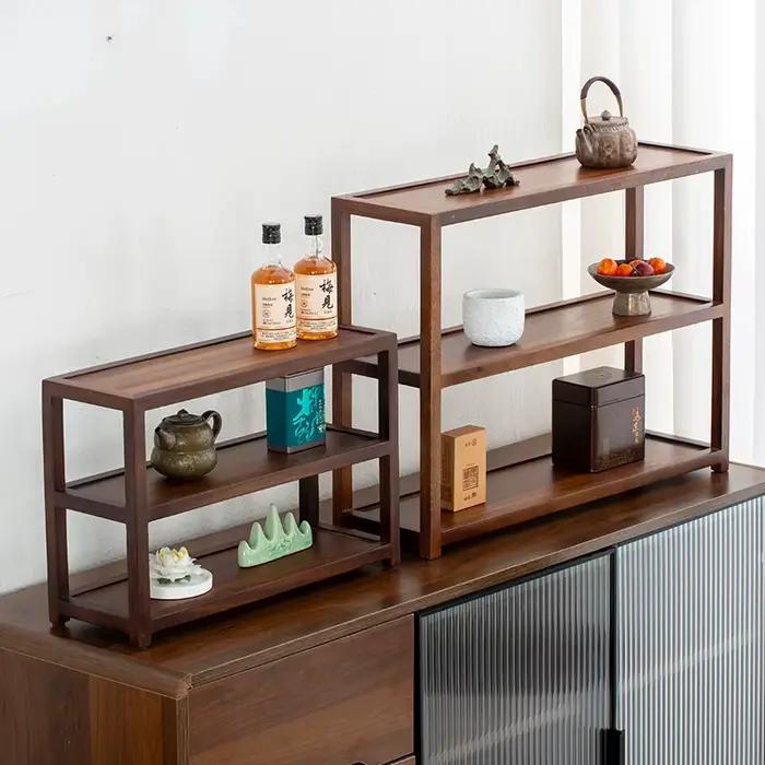 Petite armoire multi-trésor en bois de noyer