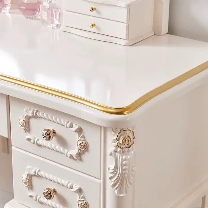 Ensemble blanc coiffeuse nordique luxe grand bureau