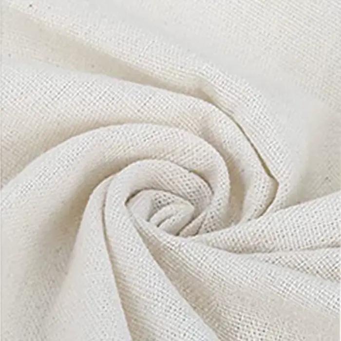 3 pièces de tissu en lin naturel de couleur unie de 50x50 centimètres