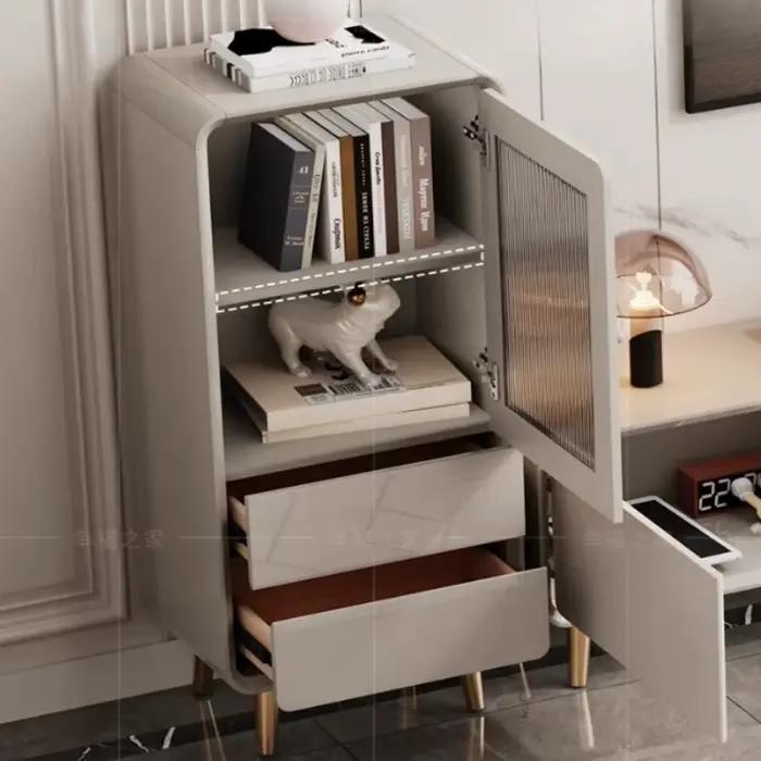 Meuble TV de Rangement pour Chambre à Coucher en Bois Massif