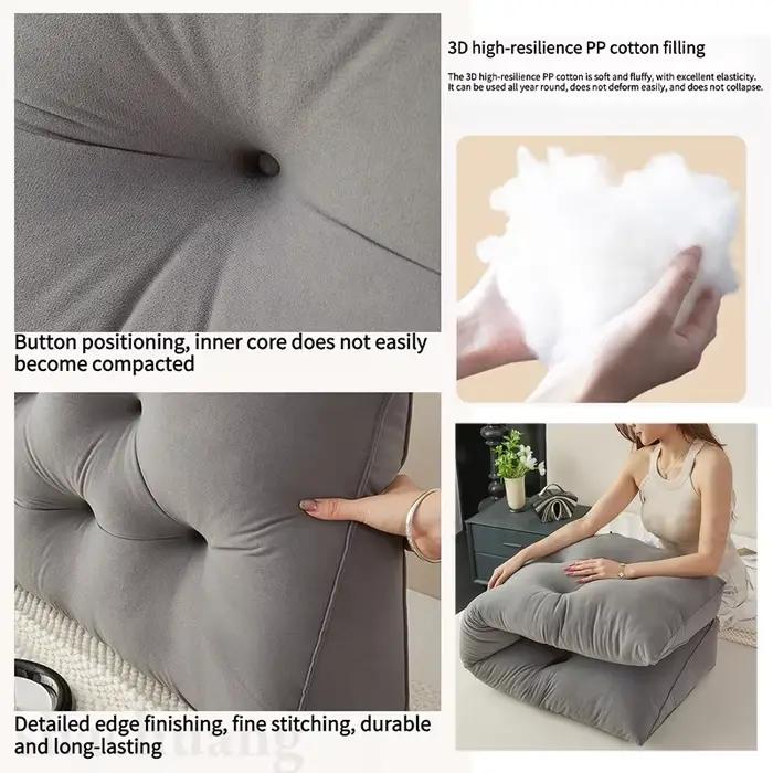 Coussin de dossier triangulaire en polaire Cloud 2026 pour lit
