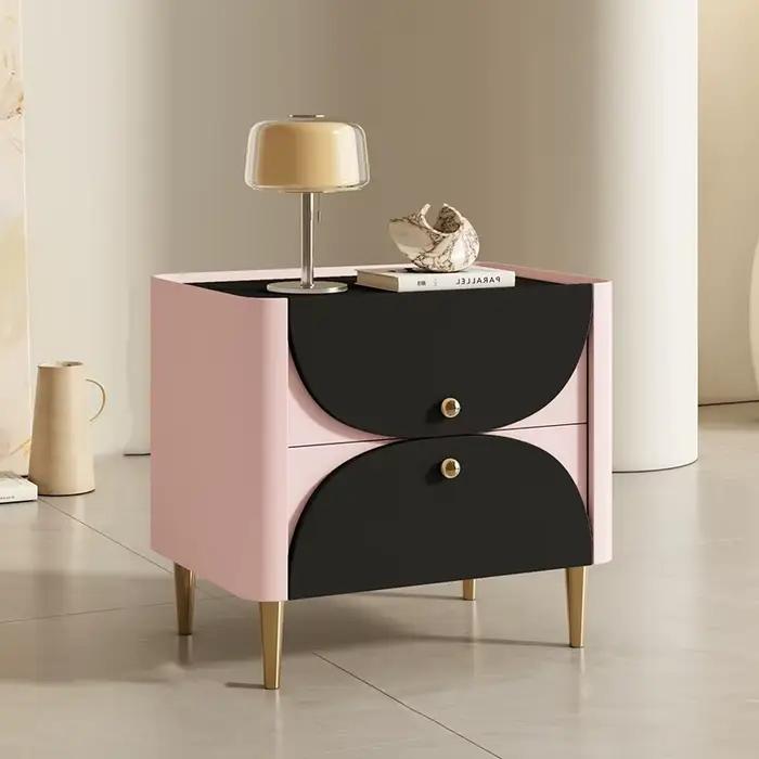 Nouvelles Tables de Chevet Crème Style Créatif Miniatures et Adorables avec Tiroirs de Rangement
