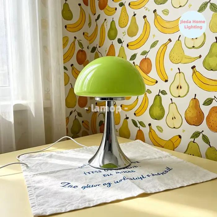 Lampe de table en verre en forme de méduse, lampe de chevet moderne de style côtier, 3 températures de couleur, décoration pour chambre à coucher et salon