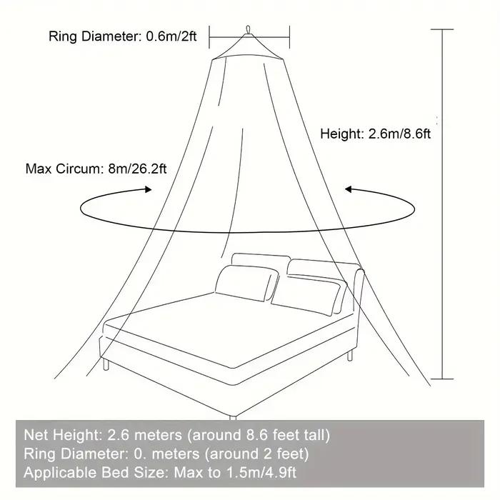 Moustiquaire de lit en forme de dôme - Filet anti-insectes à couverture complète