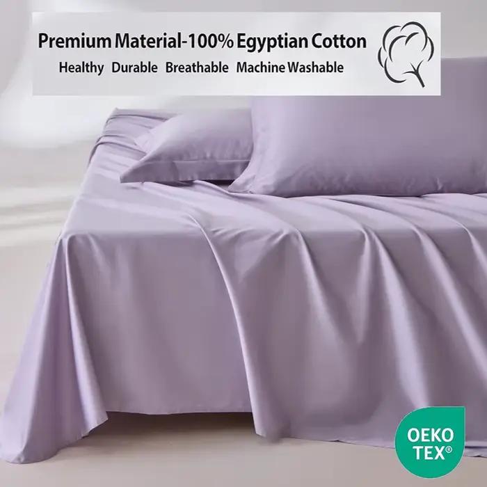 Drap plat en coton égyptien 100% biologique