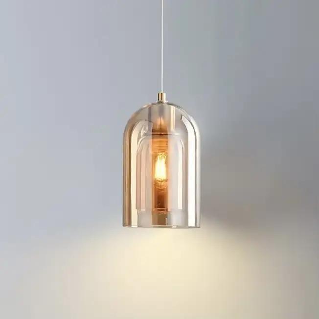 Plafonnier Led suspendu en verre au design nordique moderne