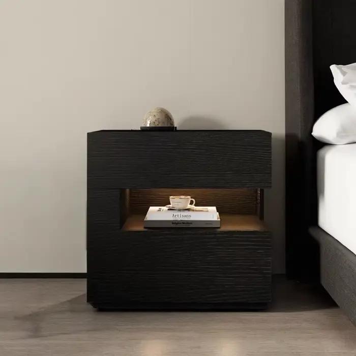 Table de chevet tendance de luxe moderne avec rangement