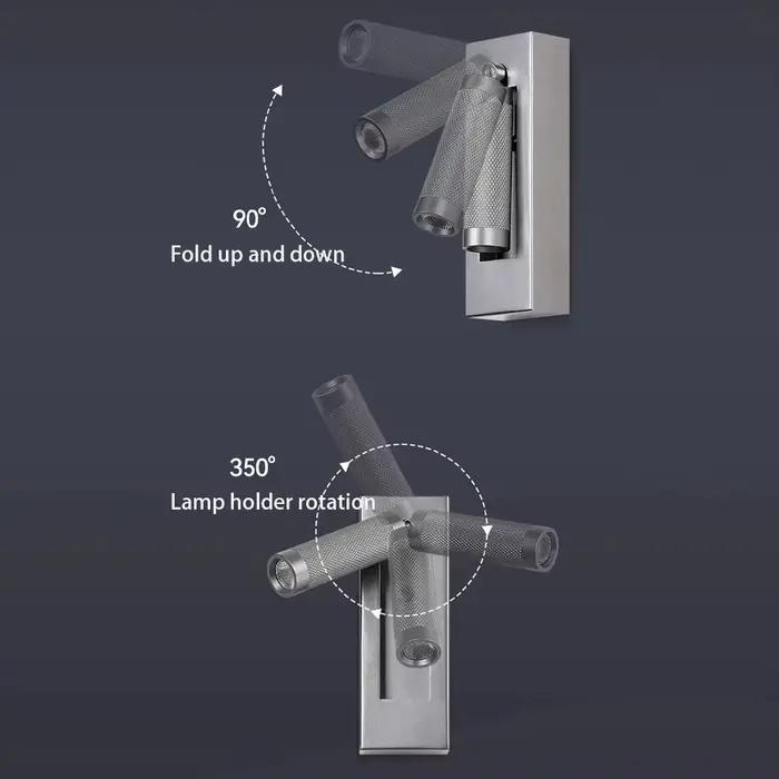 SANDIY Lampe de chevet Applique murale avec interrupteur