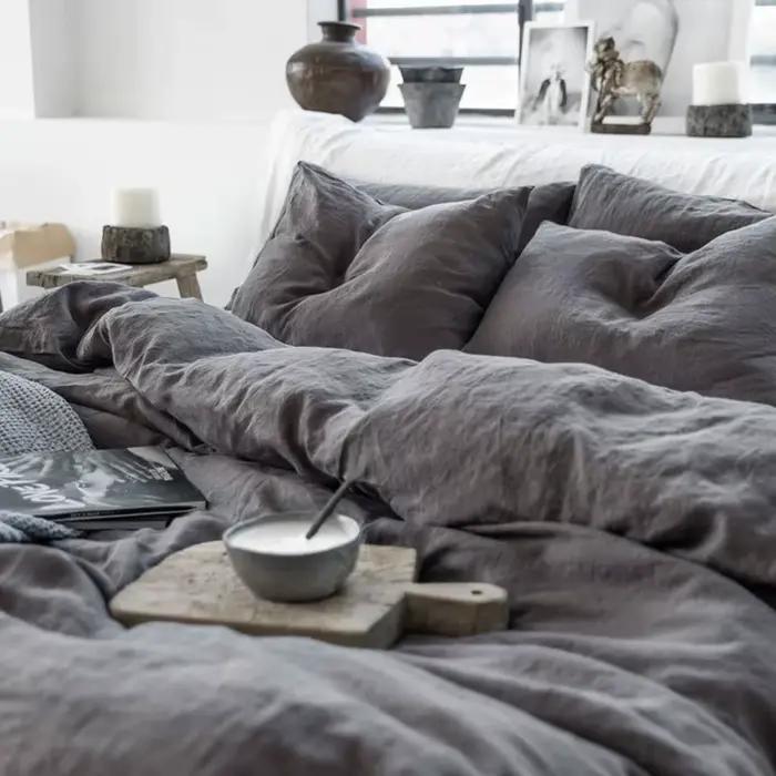 Ensemble de draps de lit 4 pièces 100% lin pur