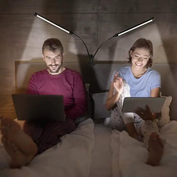 Lampe de bureau LED à Double/simple tête