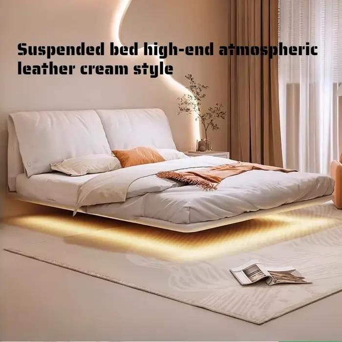 Lit en bois de luxe multifonctionnel King Size et Queen Size