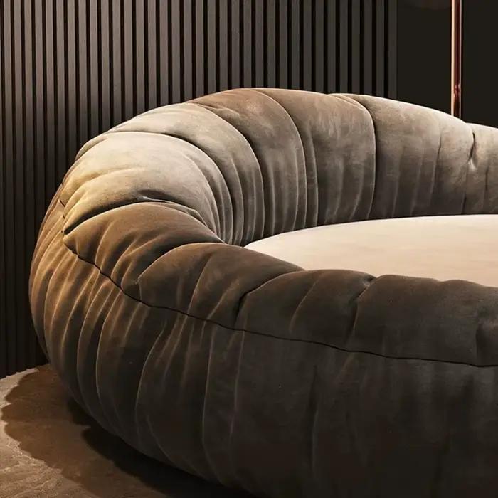 Lit double rond de luxe 180x200 pour adultes