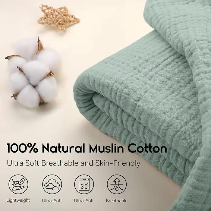 Couverture en mousseline 100% coton