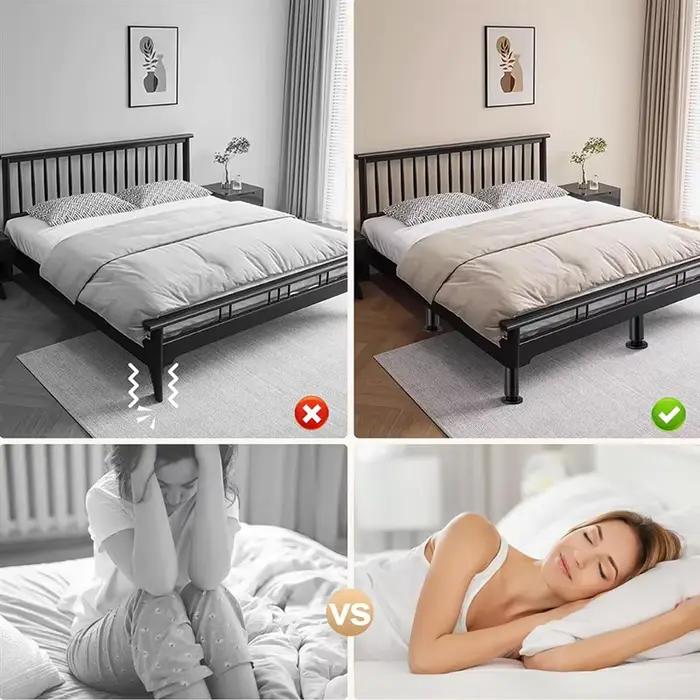 4Pcs pieds de Support de lit à hauteur réglable 7.08-12.6 pouces