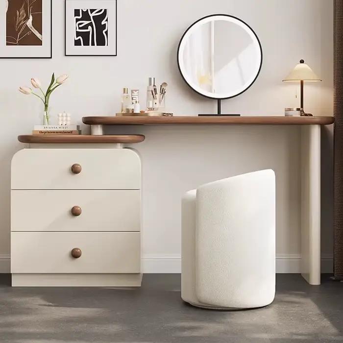 Coiffeuse De luxe moderne Design tendance Style crème Glamour vanité Table gain De place Tocador De Maquillaje meubles De chambre