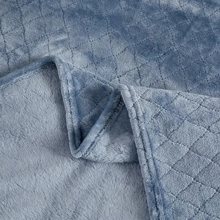 Couverture en flanelle de couleur unie