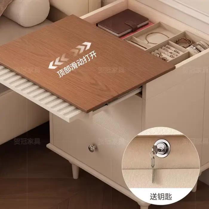 Table de chevet crème beige