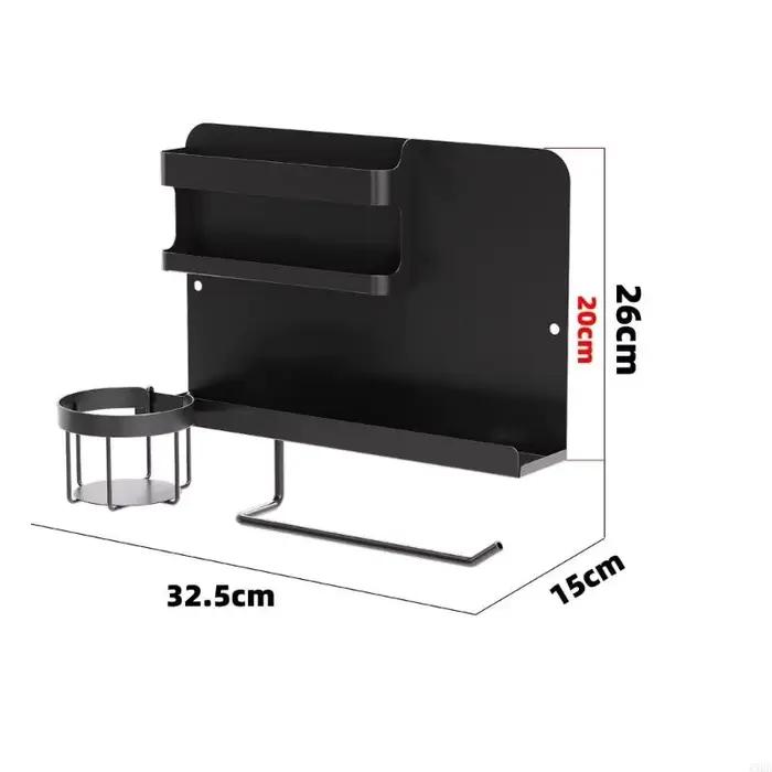 Étagère rangement lit multifonctionnelle avec support pour tasses espace télécommande pour livres lunettes KXRE