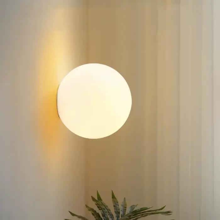 Lampe boule de verre moderne chambre chevet appliques 110V 220V applique murale ronde