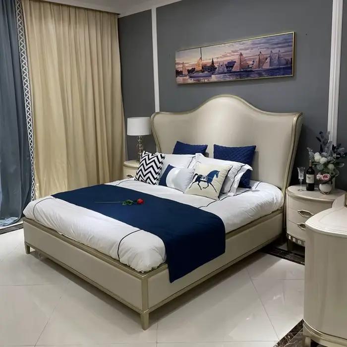 Lits rembourrés uniques minimaliste esthétique chambre lit nordique organisateur De luxe Camas De dortoir meubles accessoires