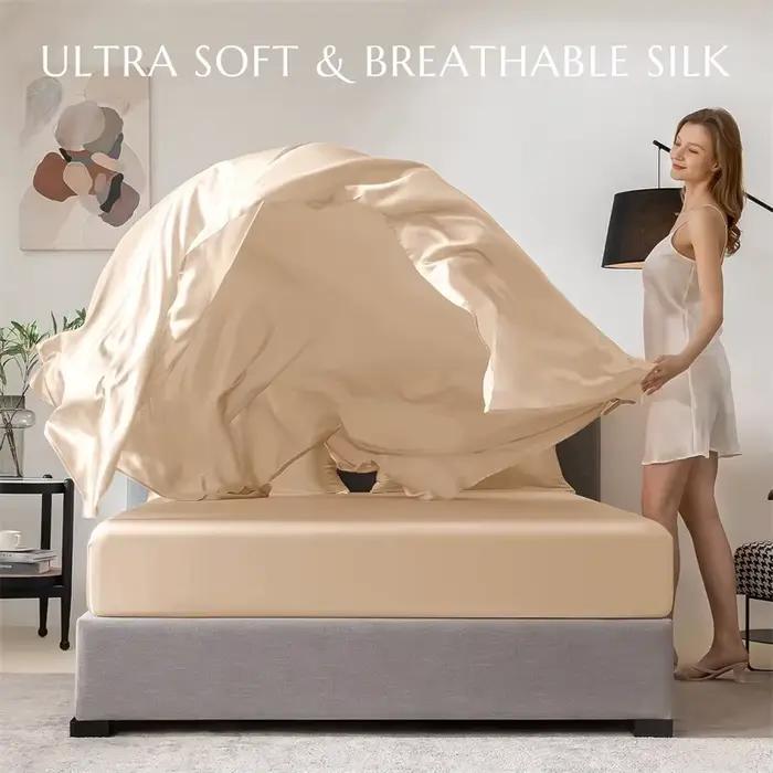 Drap plat 100% soie