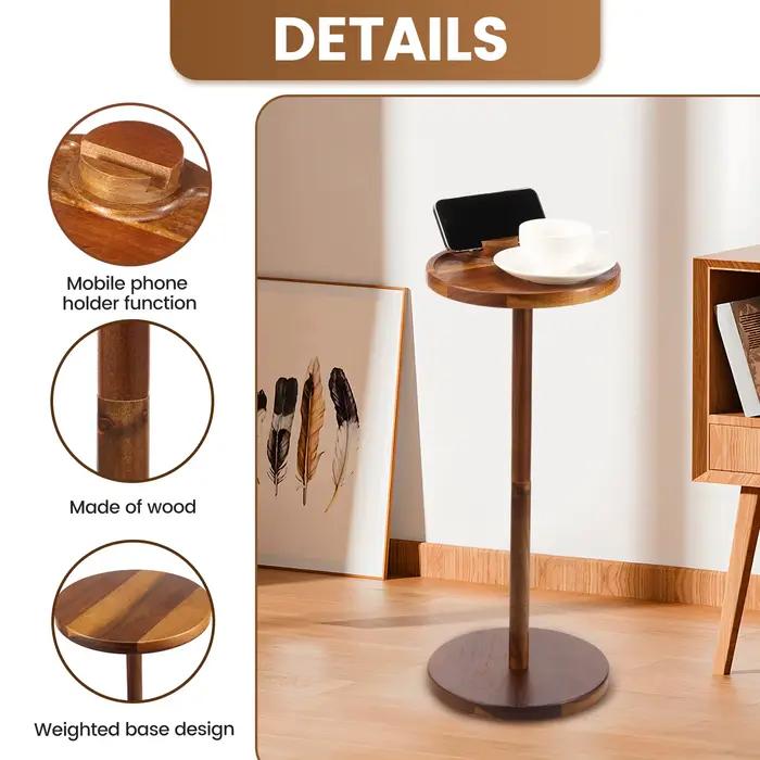 Table d'appoint ronde, petite Table à boissons pour petits espaces