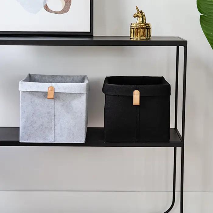 Paniers de rangement en feutre pour vêtements variés