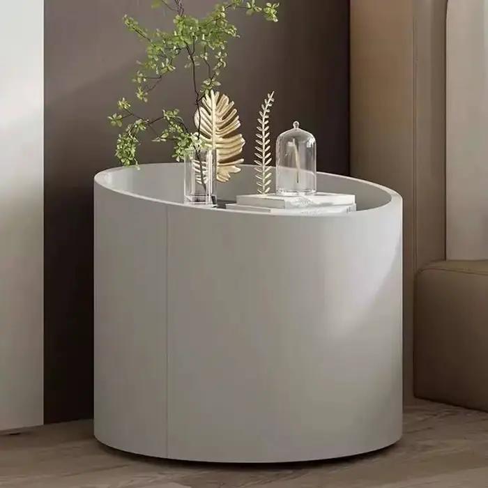 Tables de Chevet Rondes Design Minimalistes avec Rangement