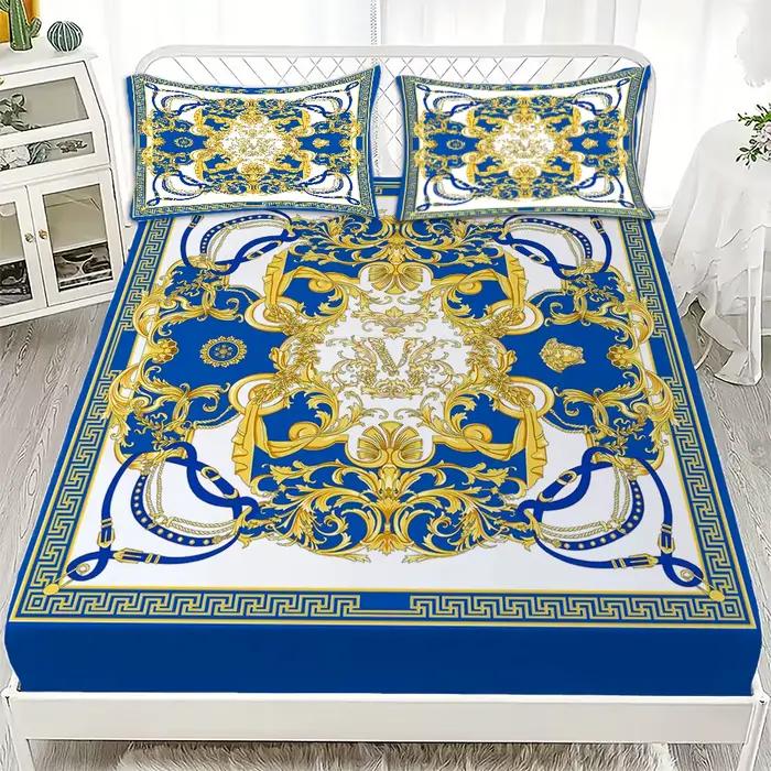 Ensemble de draps-housses à impression numérique de Style moderne de luxe