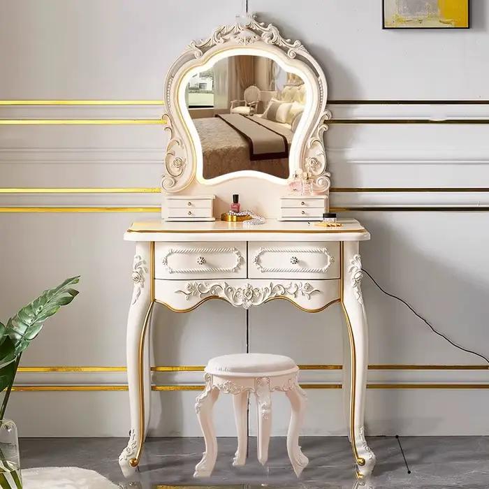 Ensemble blanc coiffeuse nordique luxe grand bureau