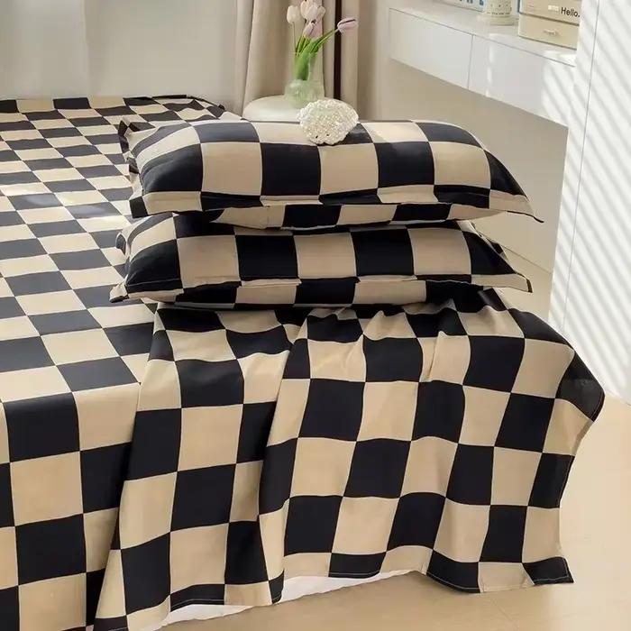 Drap de lit en coton lavé imprimé motif floral
