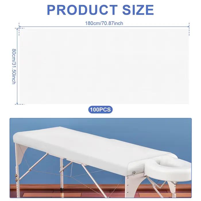 Draps de lit jetables, 100 pièces