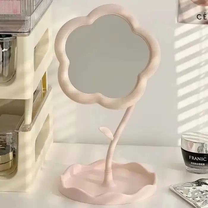 Miroir de bureau miroirs à fleurs dortoir créatif
