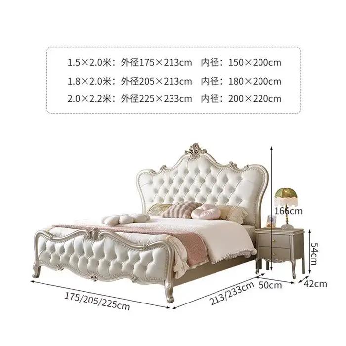 Lit de rangement 200x220cm avec support de pieds nordique