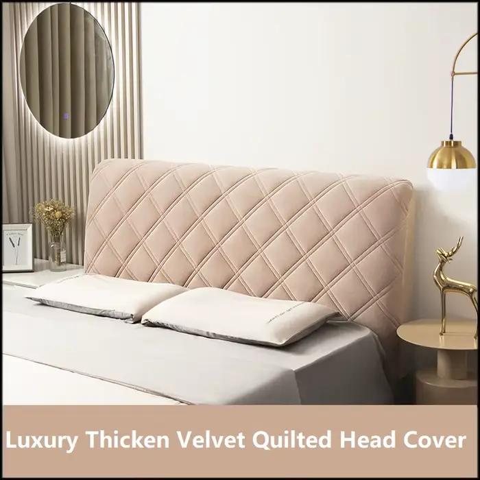 Housse de tête de lit matelassée en velours de haute qualité