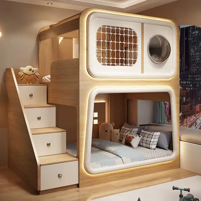 Lit superposé en bois pour petit espace