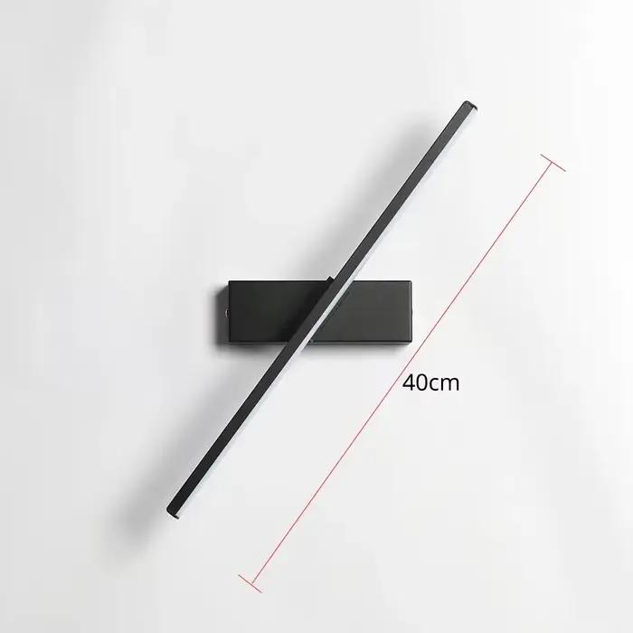Applique murale de chevet de chambre à coucher 330 ° Angle de lumière réglable rotatif intérieur mur LED lampe Simple luminaire en aluminium AC90-160V