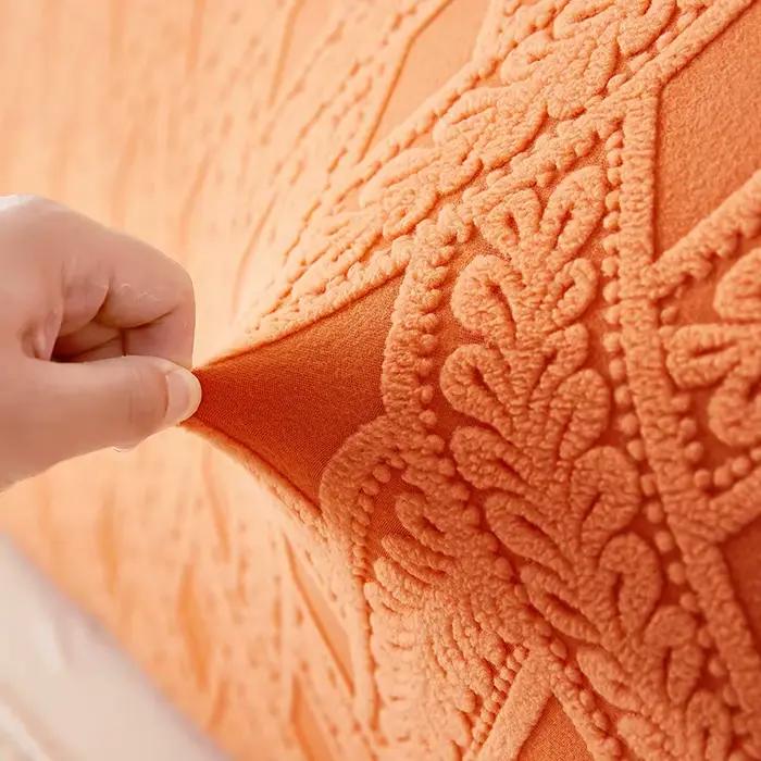 Housse de tête de lit en rotin jacquard stéréo entièrement enveloppante