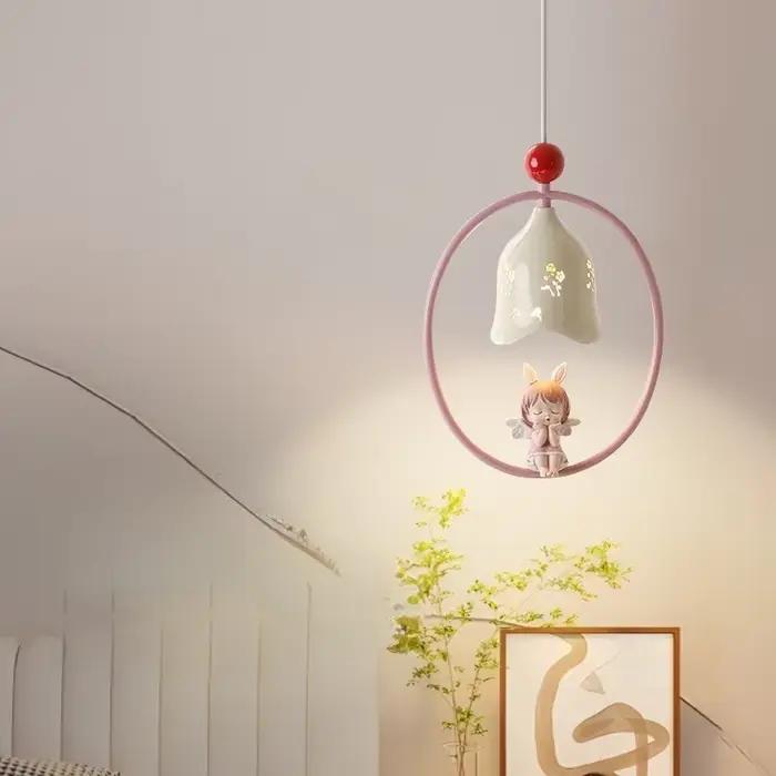 Nouvelle lampe suspendue de chevet de chambre à coucher style beurre