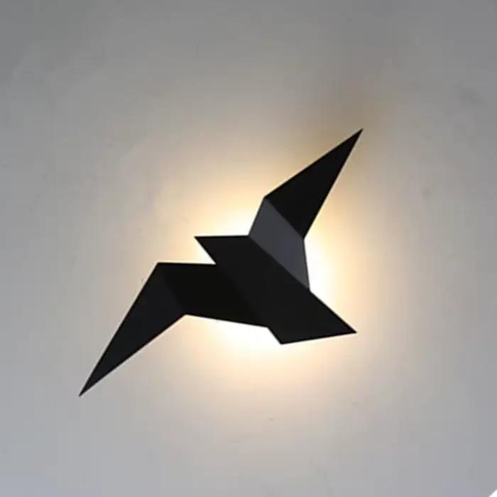 Nouveau Nordique LED oiseau appliques chambre décor appliques murales intérieur éclairage moderne pour maison escaliers chambre chevet luminaires