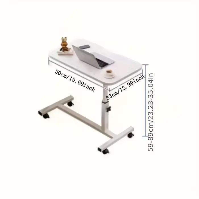 Table de chevet multifonctionnelle avec hauteur réglable et design supérieur rotatif – Convient pour dortoir et usage domestique