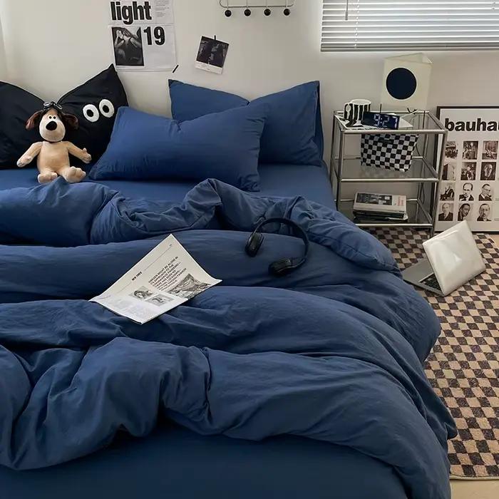 Housse de couette bleue 150x200