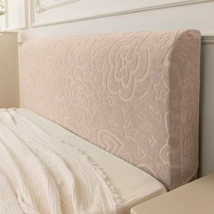 Housse de tête de lit en molleton extensible Jacquard