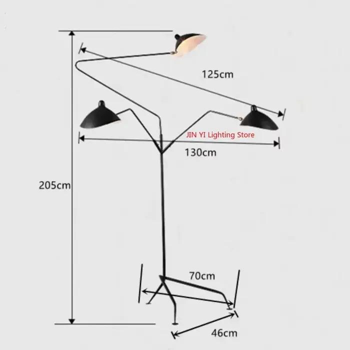 Lampadaire trépied design nordique pour salon chambre support lumière Loft décor industriel éclairage intérieur ampoule E27