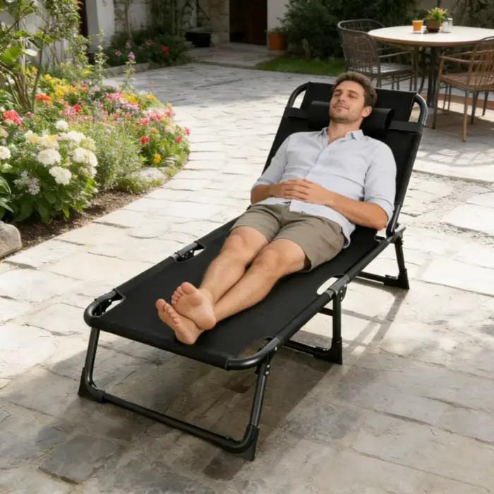 Lit simple pliable – Fauteuil inclinable multifonctionnel pour la maison