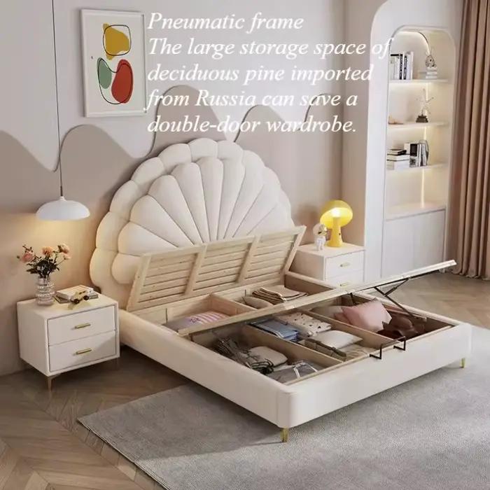 Lit à cadre rembourré de luxe