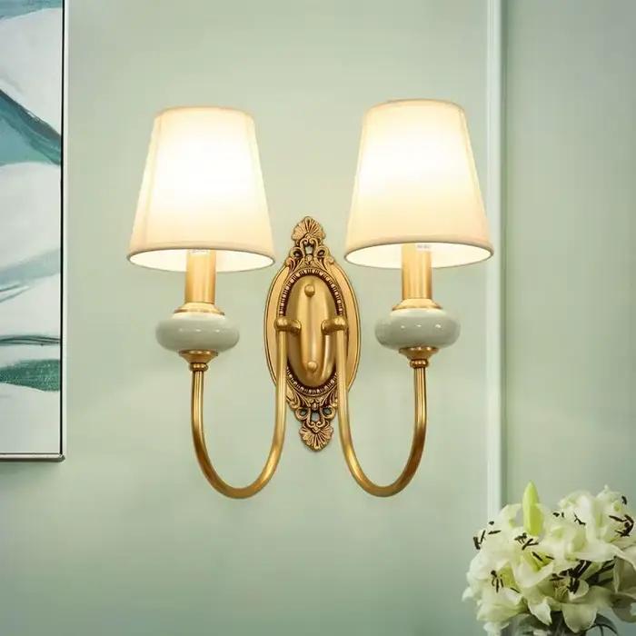 Applique murale en tissu américain en cuivre