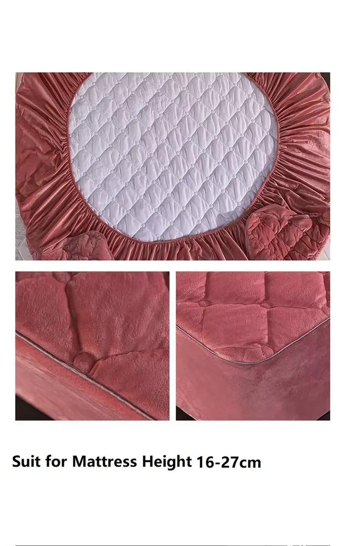 Juste de Matelas Épaisse en Velours de Clip